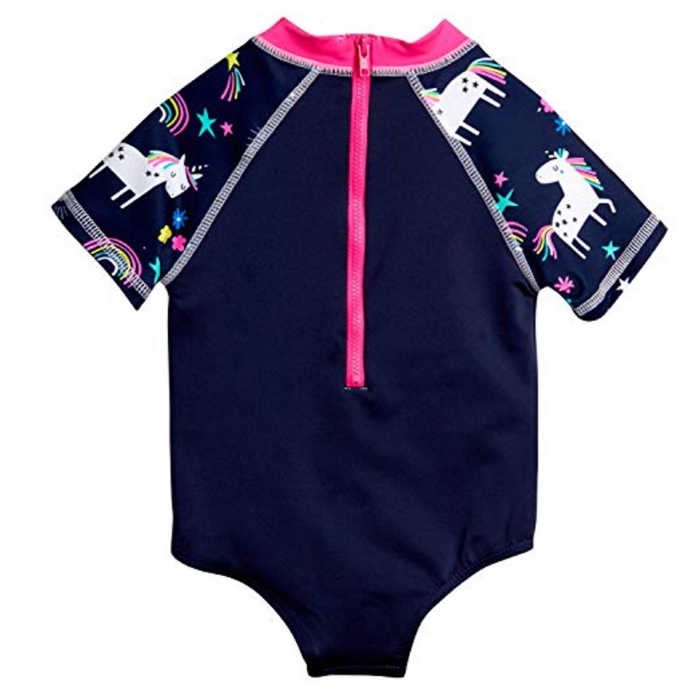 Wippette Baby Girls One-Piece Rash guards Swimsuit 0-6 Months - Picture 4 of 9